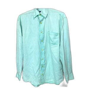 Nick Price Dress Shirt Men’s Size Large Color Mint Green Long Sleeve Button Up